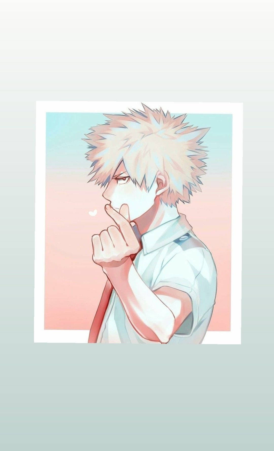 Χαριτωμένη Χειρονομία Καρδιάς του Bakugo Ταπετσαρία