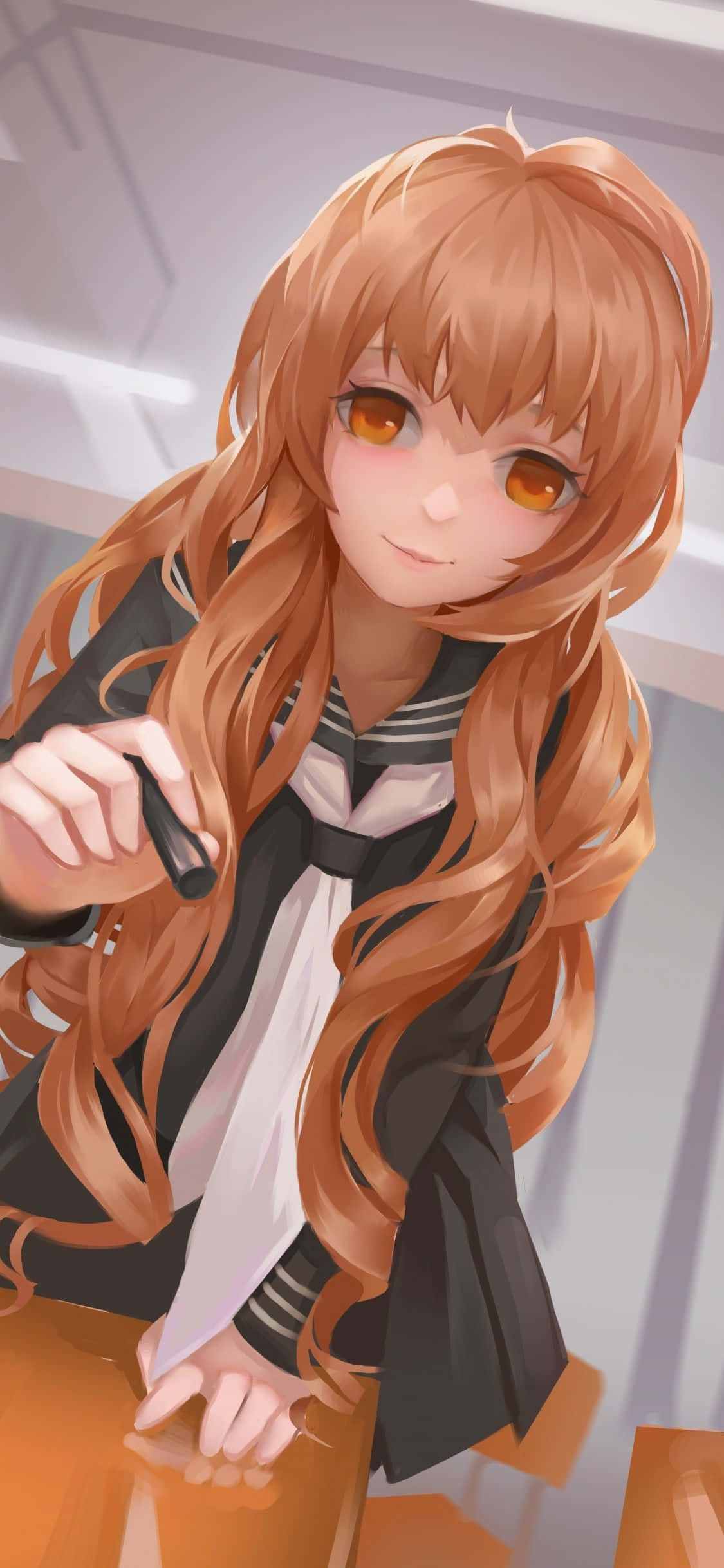 Χαριτωμένο Anime Κορίτσι Taiga Aisaka Ταπετσαρία