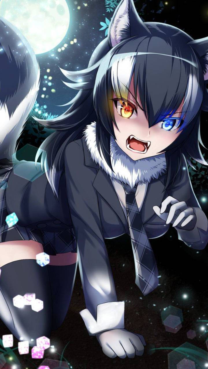 Χαριτωμένο Anime PFP Κορίτσι Λύκος Ταπετσαρία