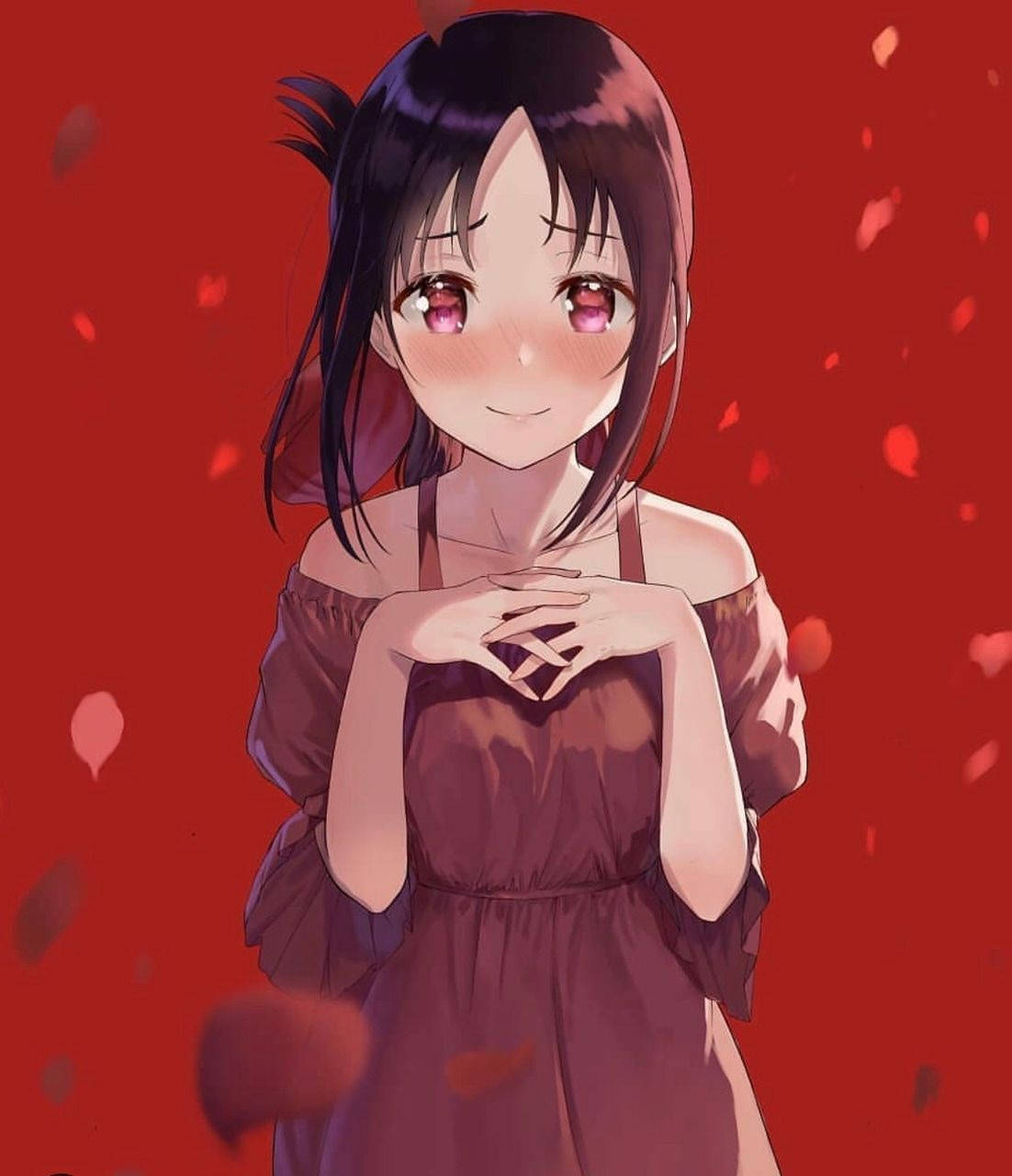 Χαριτωμένο Anime PFP Κορίτσι που Κοκκινίζει Ταπετσαρία