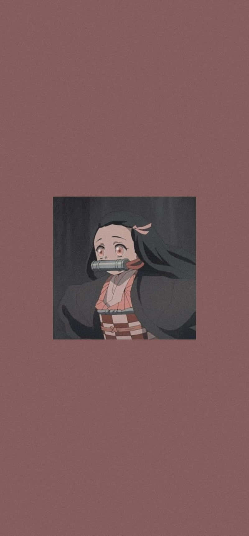 Χαριτωμένο Demon Slayer Nezuko Kamado Μινιμαλιστική Τέχνη Ταπετσαρία
