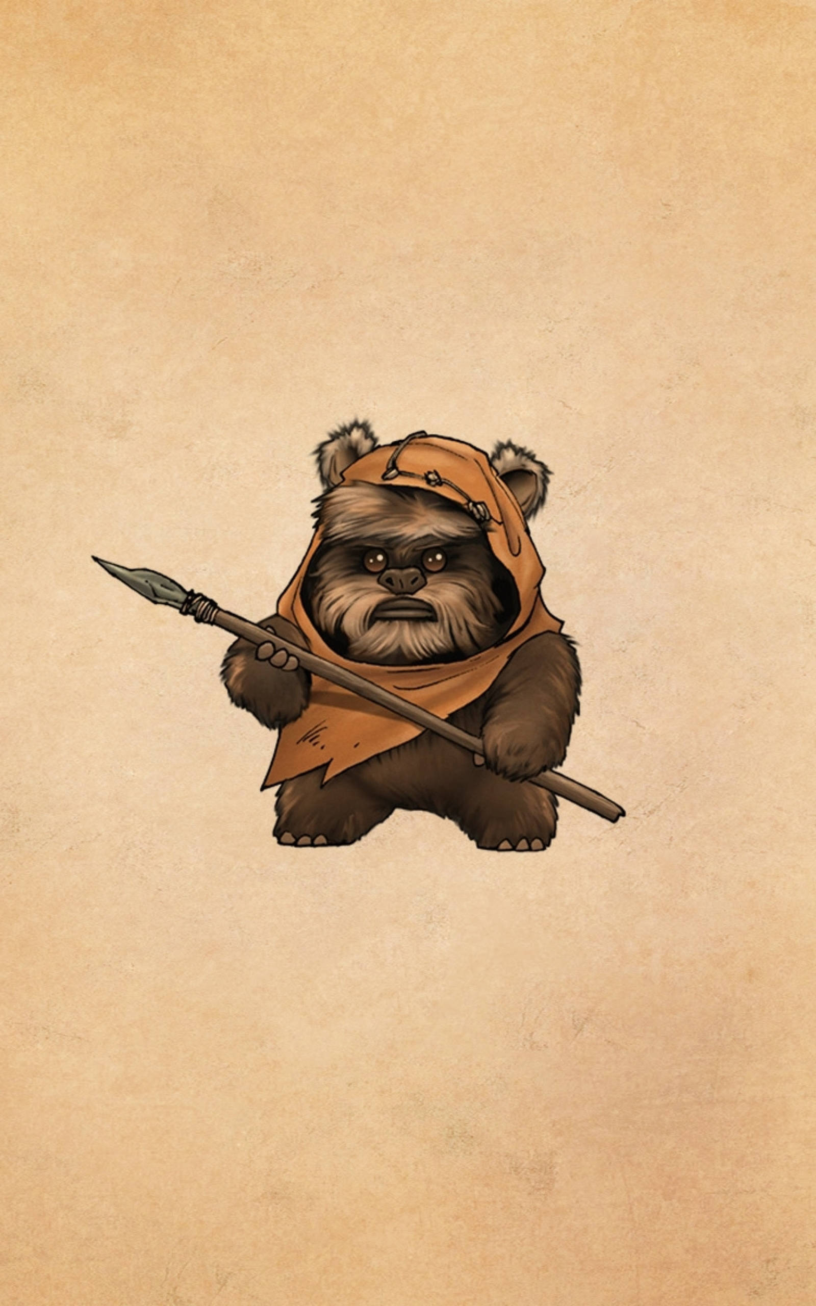 Χαριτωμένο Ewok Star Wars Tablet Ταπετσαρία