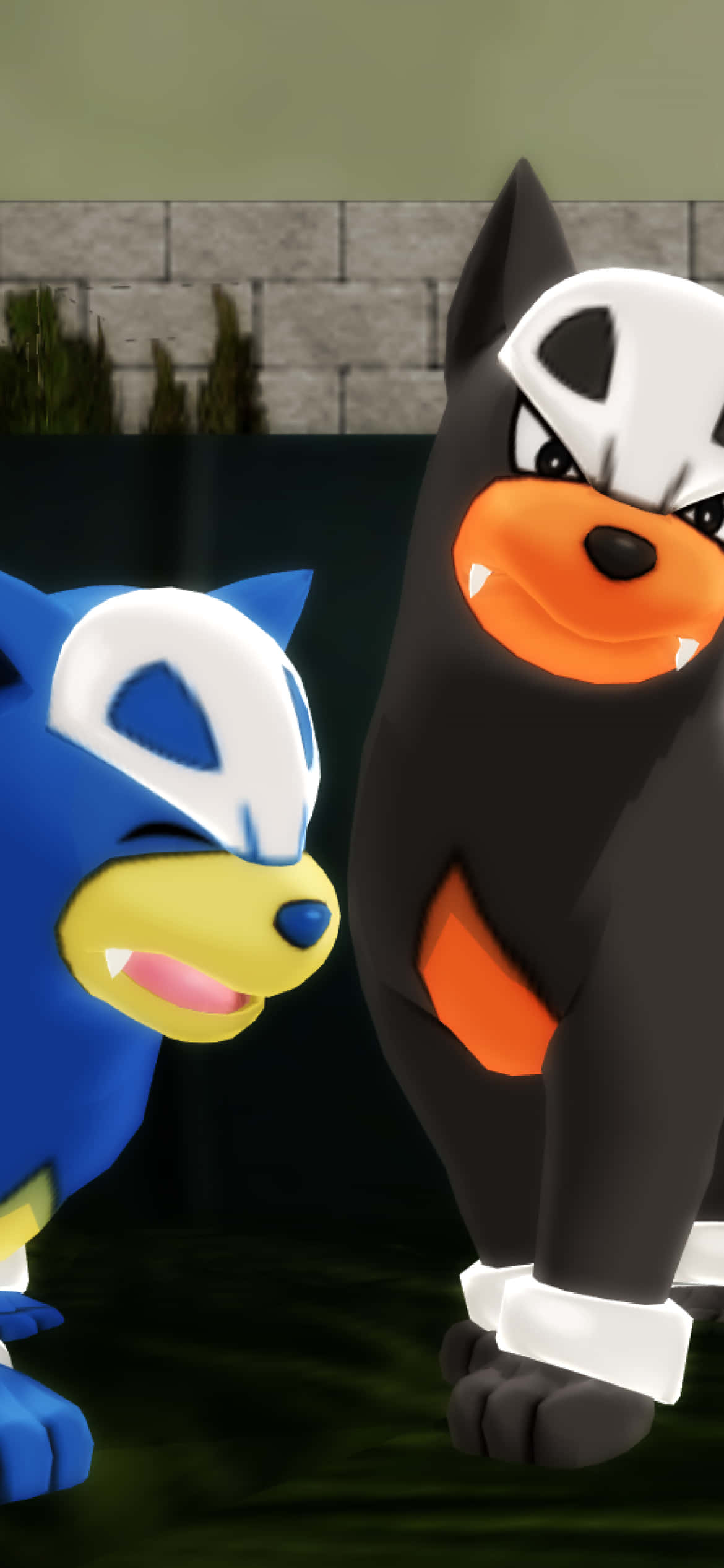 Χαριτωμένο Houndour και Shiny Houndour για κινητό Ταπετσαρία
