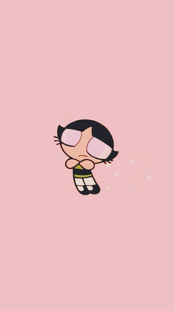 Χαριτωμένο Αισθητικό Κινούμενο Σχέδιο Powerpuff Girl Buttercup Ταπετσαρία