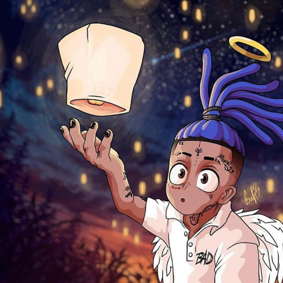 Χαριτωμένο καρτούν Xxxtentacion PFP Ταπετσαρία