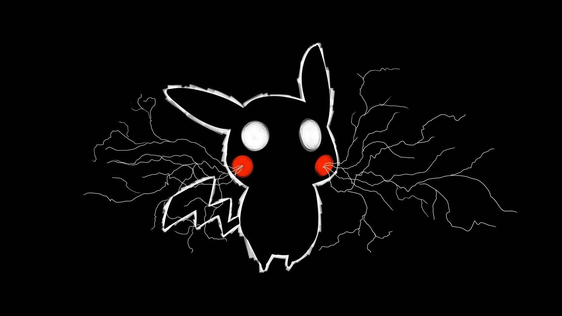 Χαριτωμένο Μαύρο Pikachu Ταπετσαρία