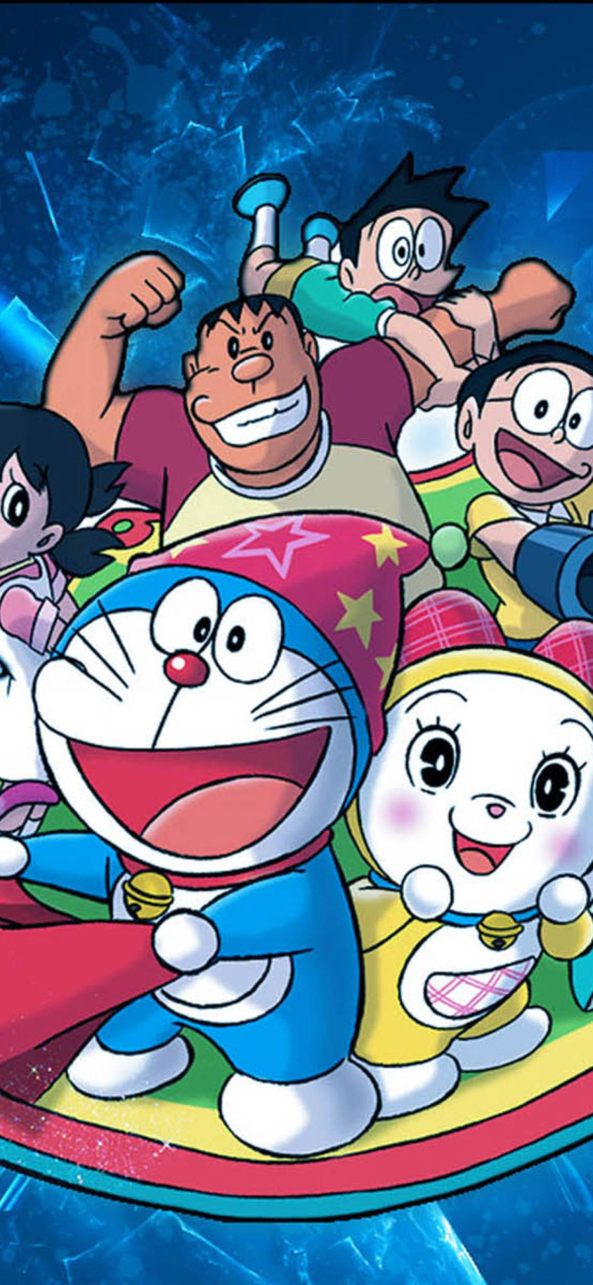 Χαρούμενοι Φίλοι και Doraemon iPhone Ταπετσαρία