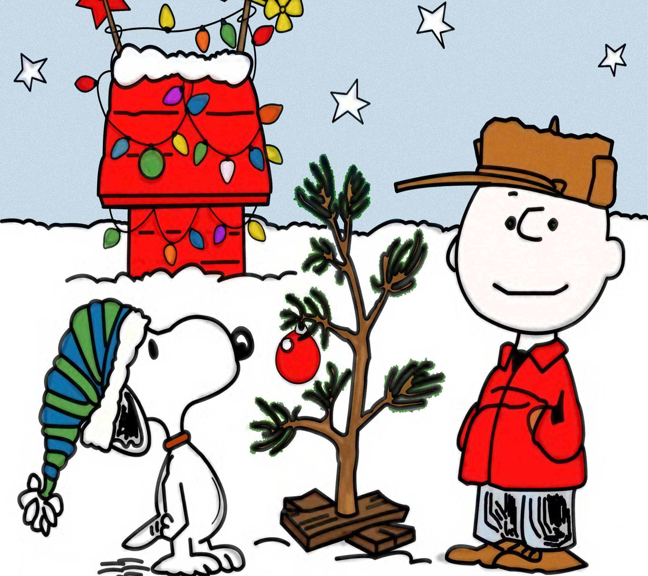 Χριστουγεννιάτικα Αστέρια του Snoopy Ταπετσαρία