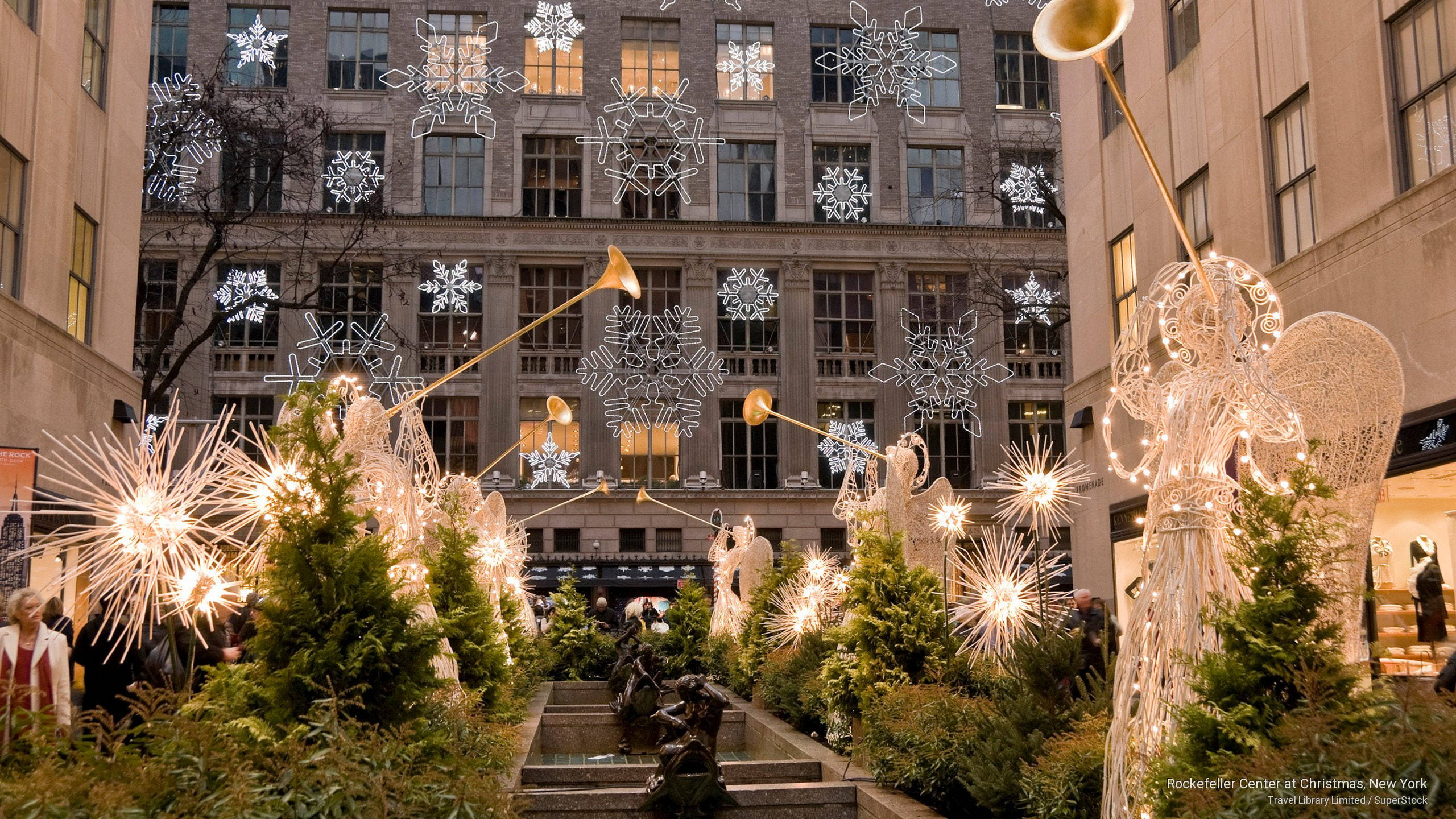 Χριστουγεννιάτικα Στολίδια του Rockefeller Center Ταπετσαρία