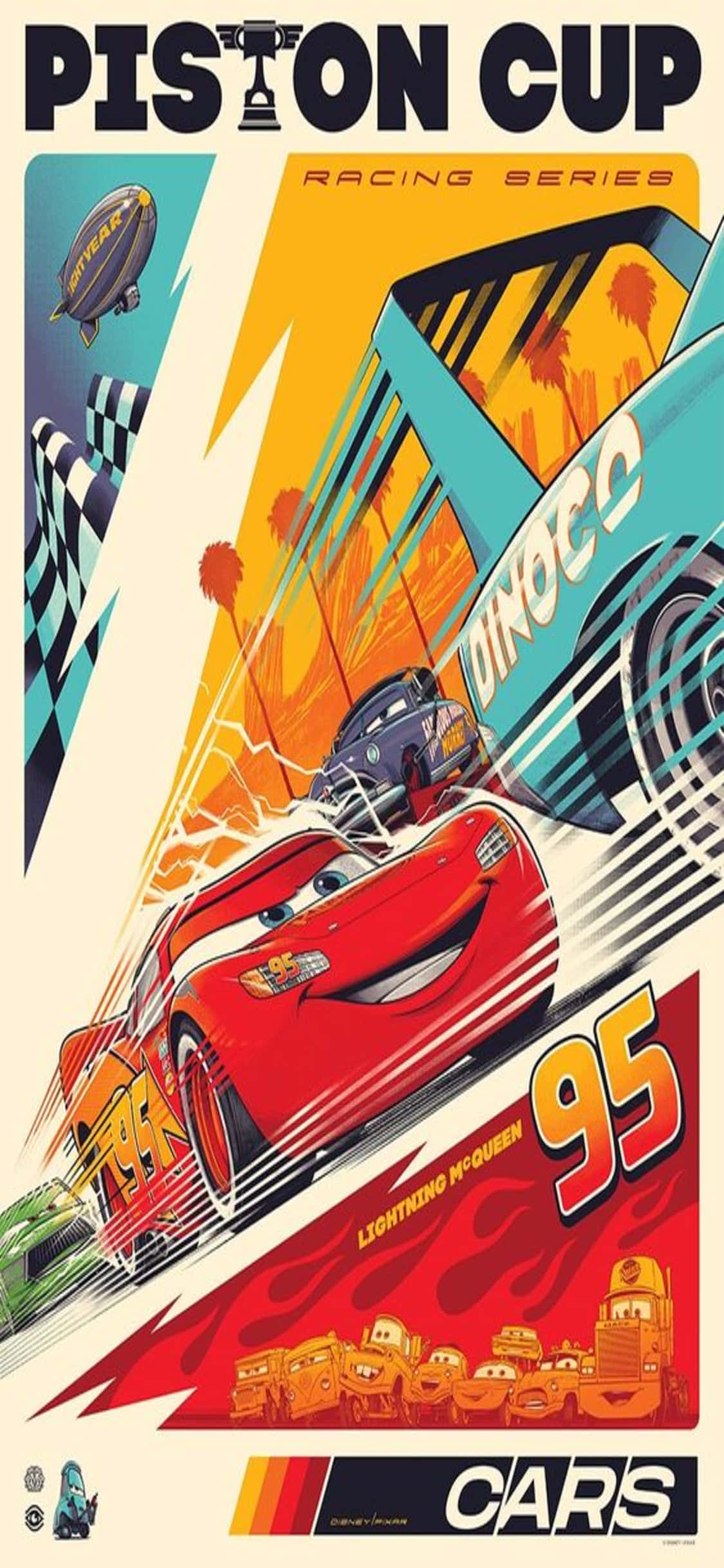 Ψηφιακή Τέχνη Piston Cup iPhone X Ταπετσαρία Αυτοκινήτων Ταπετσαρία