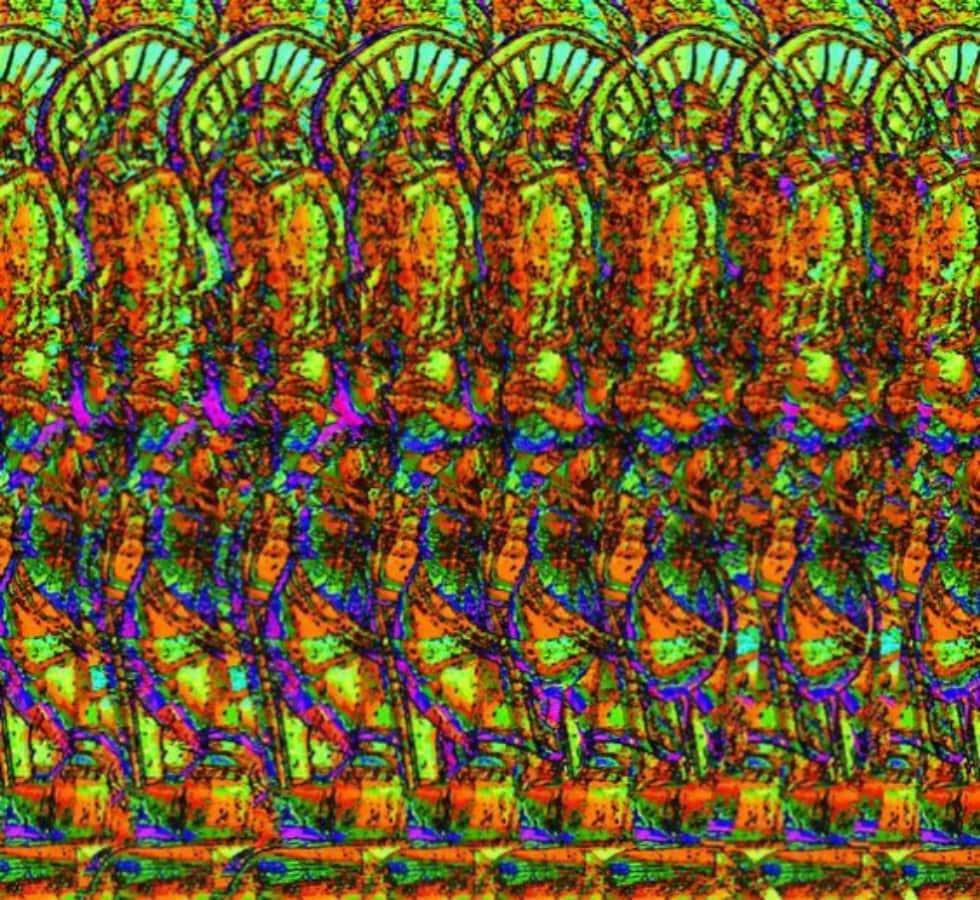 Ψυχεδελικός Πίνακας Magic Eye 3D Στερεόγραμμα Ταπετσαρία