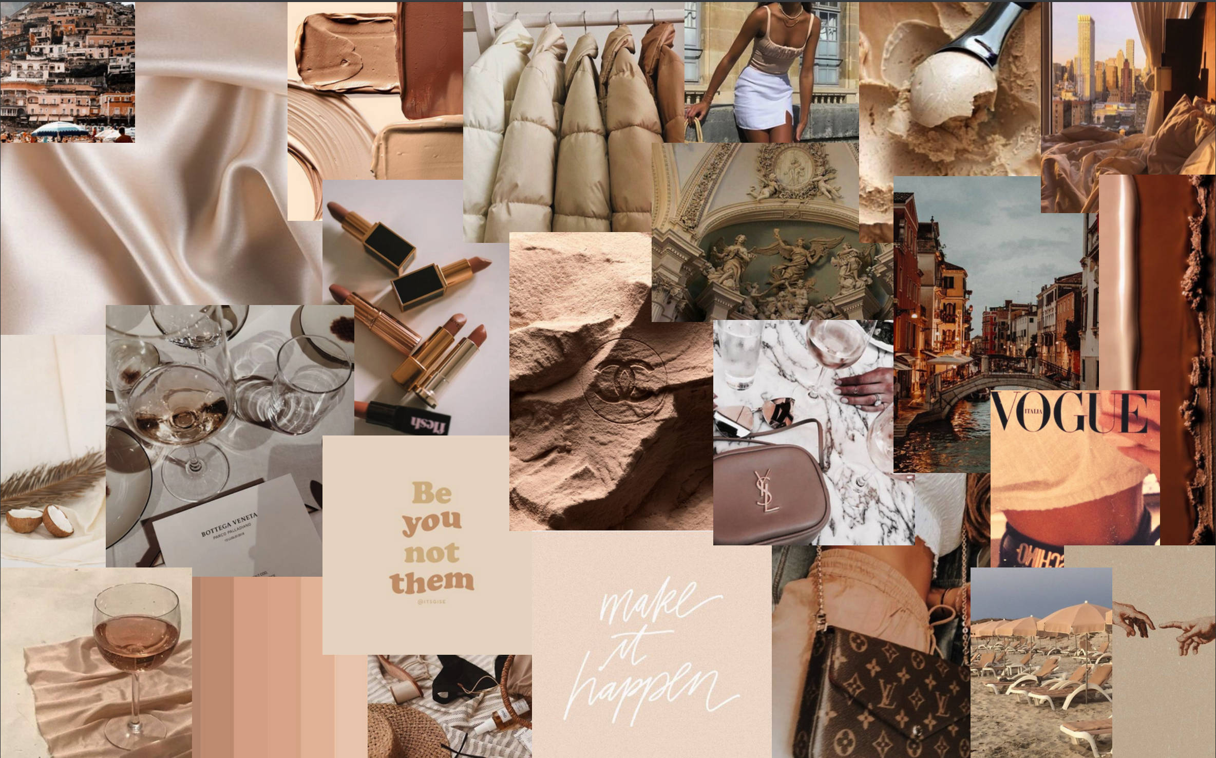 Όλα τα Κομψά: Η Αισθητική Vogue Beige για Επιφάνεια Εργασίας Ταπετσαρία