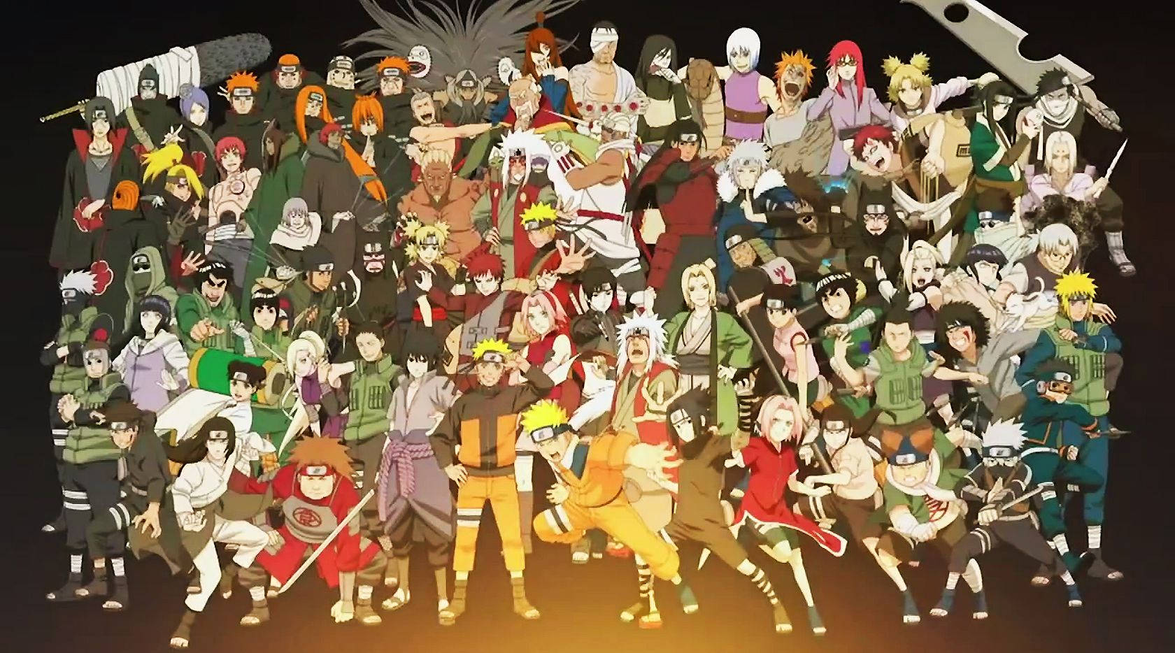 Όλοι οι χαρακτήρες Ninja Naruto Ταπετσαρία