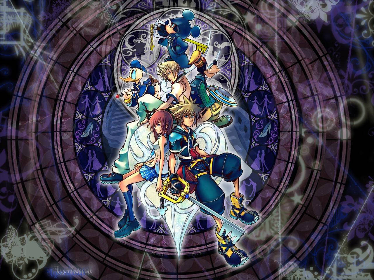 Όμορφο Λογότυπο Kingdom Heart — Anime κινούμενο Ταπετσαρία