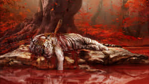 1366x768 Φόντο Far Cry 4 — Τίγρη Ταπετσαρία