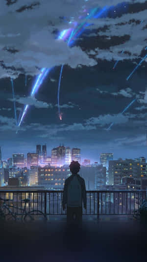 2016 Your Name Anime Κτίριο — Anime τοπίο GIF Ταπετσαρία