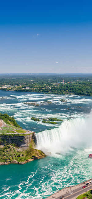 Iphone X Niagara Falls Φόντο — Moto G17 Ταπετσαρία
