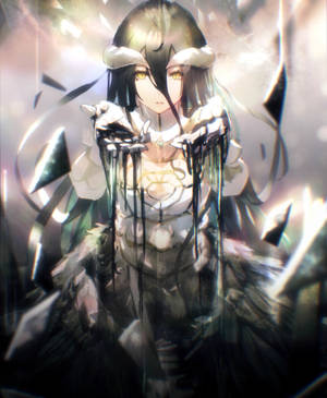 Όμορφη HD ταπετσαρία Albedo Overlord — Galaxy Z Fold 5 Ταπετσαρία
