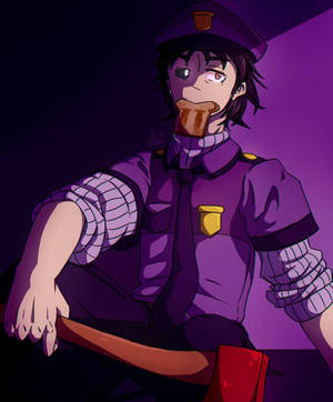 Ταπετσαρία anime fanart του Μωβ Τύπου από το FNAF — Motorola Razr Ultra 2025 Ταπετσαρία