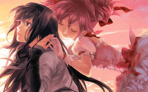 Ταπετσαρία anime λεσβίας Χομούρα Ακέμι — Anime aesthetic GIF Ταπετσαρία