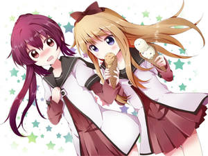 Ταπετσαρία anime λεσβίες Ayano και Kyoko — Ανιμέ λεσβία Ταπετσαρία