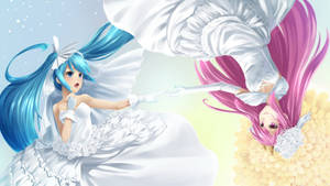 Ταπετσαρία anime λεσβίες Miku και Chuchu — Ανιμέ λεσβία Ταπετσαρία
