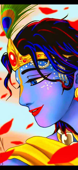 Baby Krishna HD Πολύχρωμο Σχέδιο — Pixel 9 Pro Ταπετσαρία