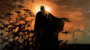 Batman και νυχτερίδες σεπία ταπετσαρία