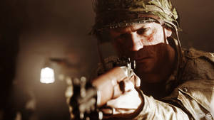 Battlefield 5 4K Κοντινή Λήψη Όπλου που Στοχεύει — 4K Gaming Ταπετσαρία