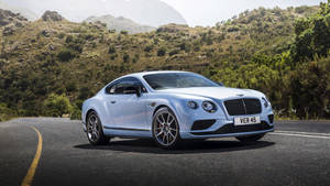 Προεπισκόπηση ταπετσαρίας bentley, continental, gt, λευκό, πλάγια όψη, δρόμος — iMac Ταπετσαρία