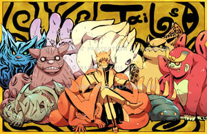 Ταπετσαρία Bijuu Naruto Χαρακτήρες Fanart — Naruto αισθητική Ταπετσαρία