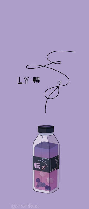 BTS Αισθητική Love Yourself Μωβ — Galaxy Z Flip Ταπετσαρία
