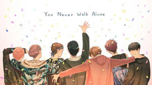 BTS Φορητός Υπολογιστής Anime You Never Walk Alone — Bts laptop Ταπετσαρία