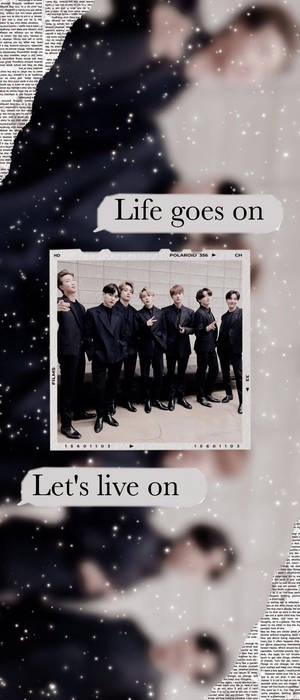 BTS Life Goes On Συννεφάκια Ομιλίας — Galaxy Z Flip Ταπετσαρία
