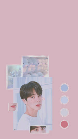 BTS Αισθητική Jin σε Ροζ — Bts αισθητική Ταπετσαρία