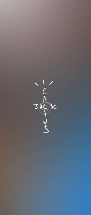 Cactus Jack Travis Scott Κείμενο Λογότυπο Μπλε Και Γκρι — Galaxy Z Flip Ταπετσαρία