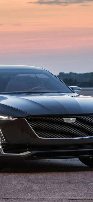 Ταπετσαρία Cadillac στο ηλιοβασίλεμα από iPhone — iPhone 15 Pro Max Ταπετσαρία