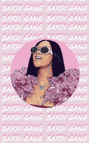 Cardi B Pink Bardi Gang ταπετσαρία — Galaxy Tab Ταπετσαρία
