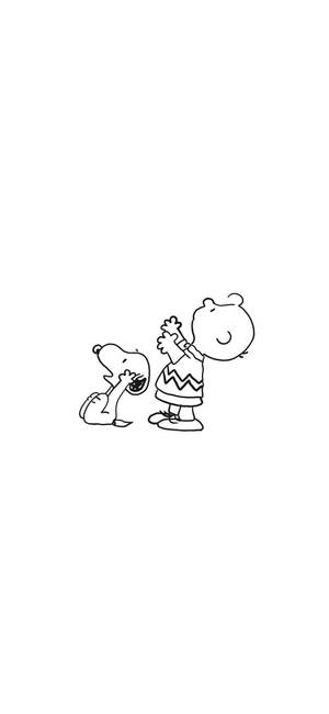 Ταπετσαρία Charlie Brown Snoopy περίγραμμα — iPhone 16e Ταπετσαρία