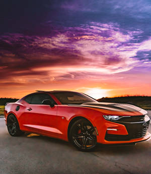 Chevrolet car with sunset wallpaper — Nubia Flip Ταπετσαρία