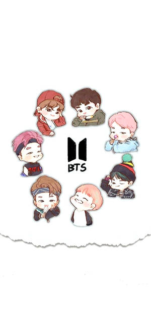 Chibi BTS Οθόνη Κλειδώματος — iPhone 15 Ταπετσαρία