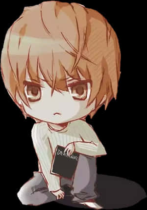 Chibi Light Yagami με Death Note