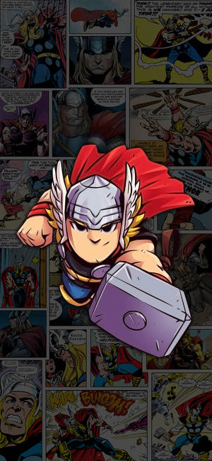 Ταπετσαρία Chibi Thor κόμικς — iPhone Air Ταπετσαρία
