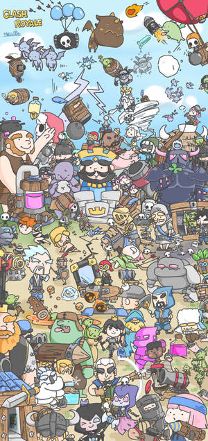 Clash Royale Doodle Cartoon — iPhone 17 Ταπετσαρία