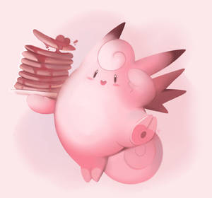 Clefairy Εξέλιξη και Τηγανίτες — Pokemon Τηλέφωνο Ταπετσαρία