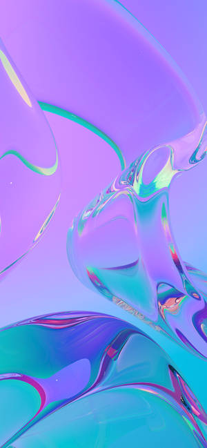 Close-Up Violet Liquid Surface Mobile 3D — iPhone X Ταπετσαρία