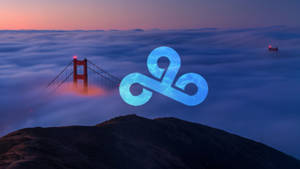 Cloud9 Golden Gate Bridge cloud λογότυπο ταπετσαρία — Αυγή Ταπετσαρία