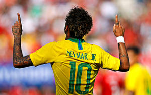 Cool Neymar Jr Δείχνει Πάνω