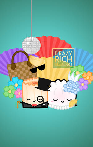 Crazy Rich Asians χαριτωμένη διανυσματική τέχνη ταπετσαρία — Lenovo Idea Tab Pro Ταπετσαρία