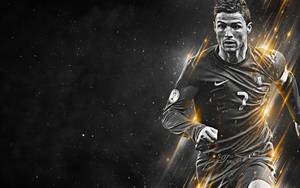 Ταπετσαρία Cristiano Ronaldo Μαύρο και Χρυσό.